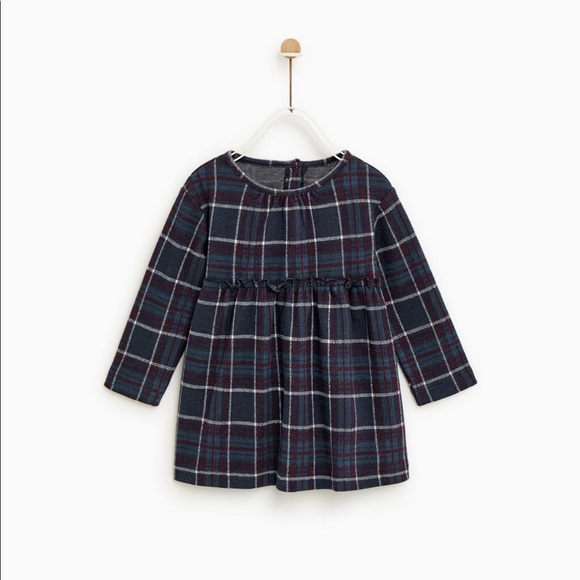 zara plaid overall dress